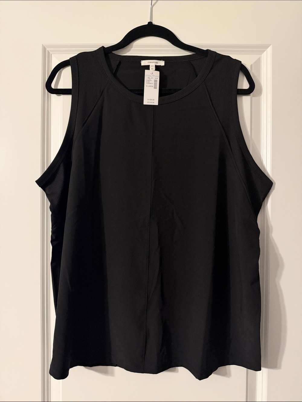 Maurices Black Sleeveless Athletic Tank
